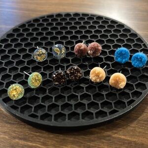 Colorful Stud Earrings Set